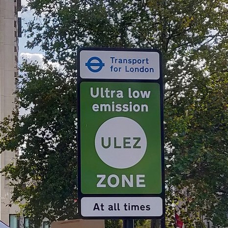 ULEZ sign for cleaner greener cities