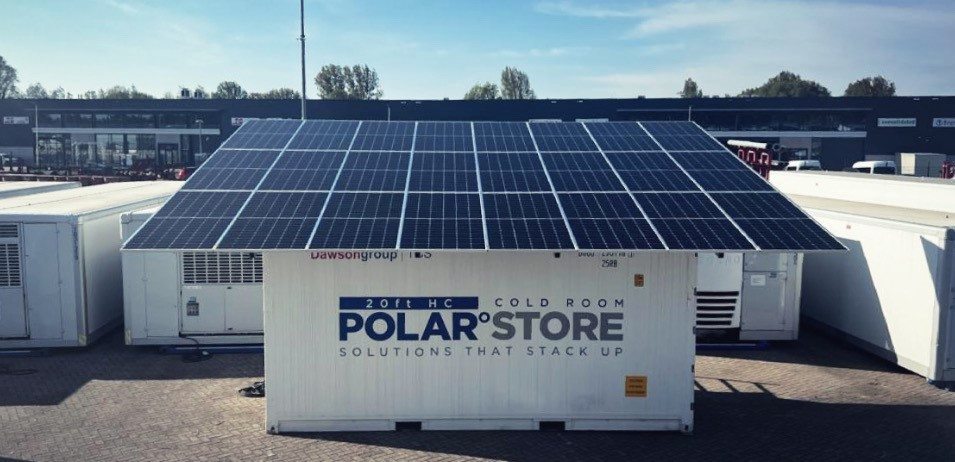 Benelux Polar°Store Becomes Solar°Store - Polar°Store with solar panels on the roof