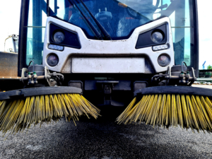 Dawsongroup's 24-hour solution for Verallia - close up of front of sweeper