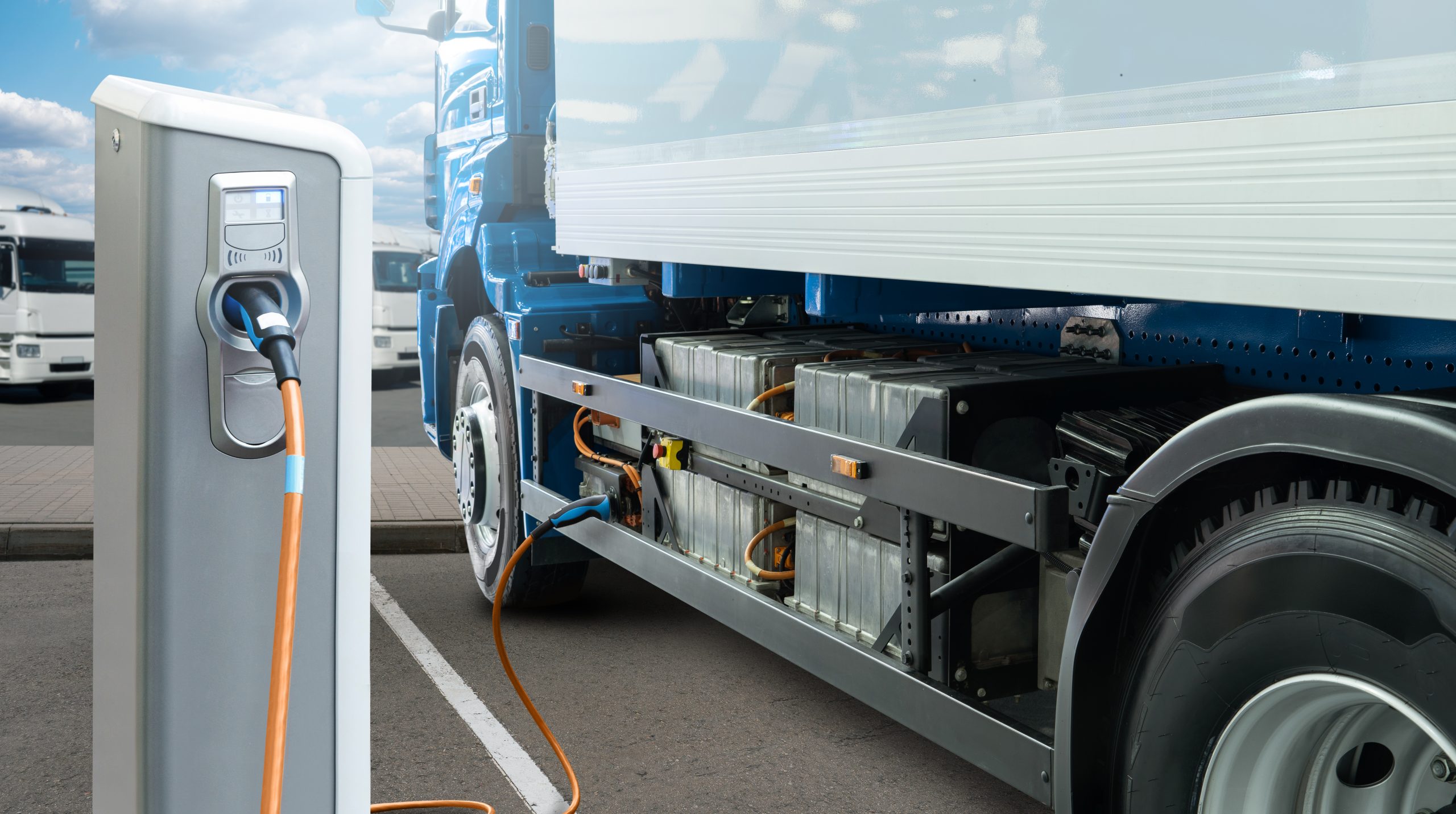 DG Finance EV Fleets Are the Future - HGV plugged into an EV charging point