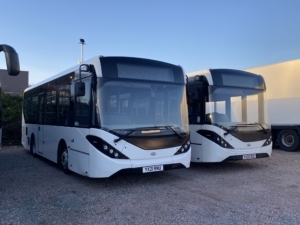 Sector specific strategy - bus fleet in car park, part of the Smarter Asset Strategy