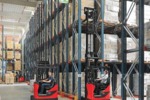 Dawsongroup material handling reach trucks improving warehouse flow.