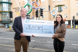 Dawsongroup truck and trailer's charity cheque 2023