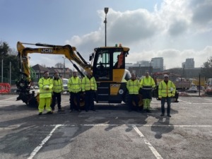 The JCB pothole pro at the Havering City Council demonstration.