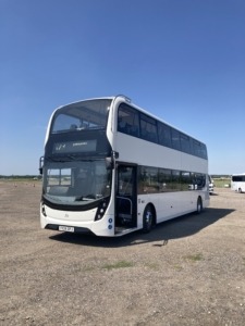 Dawsongroup bus and coach's Alexander Dennis Enviro400 double-deck bus at the CPT Ride and Drive